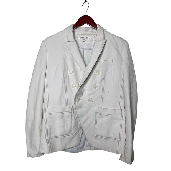Veronica Beard Cosmo Blazer White Ivory Double Breasted Sz 12 - Picture 1 of 7